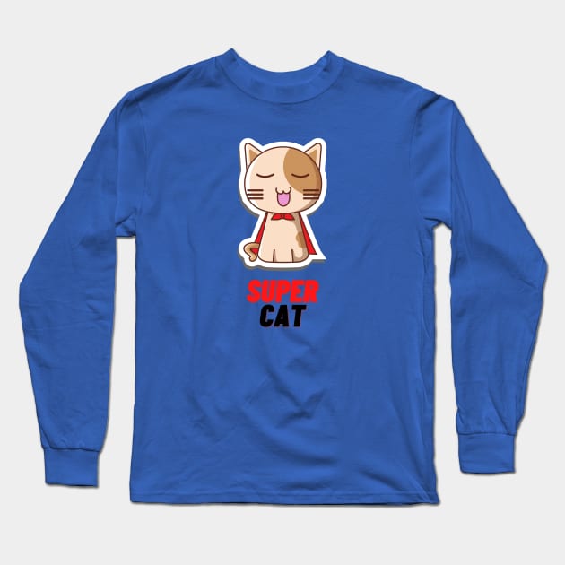 Super Cat Long Sleeve T-Shirt by NickDsigns